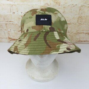 ArkAir Mens Ripstop Camo Reversible Bucket Hat Army Green One Size Gorpcore